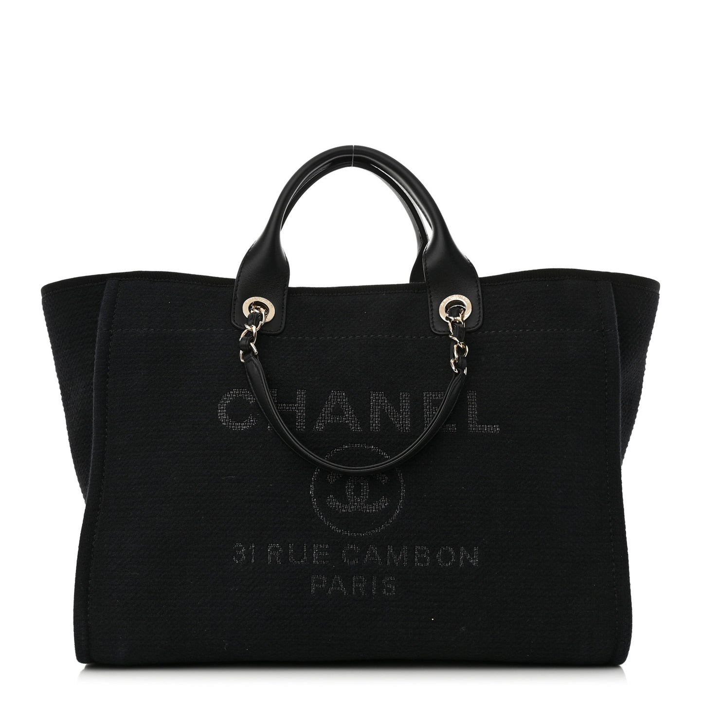 Mixed Fibers Medium Deauville Tote Black