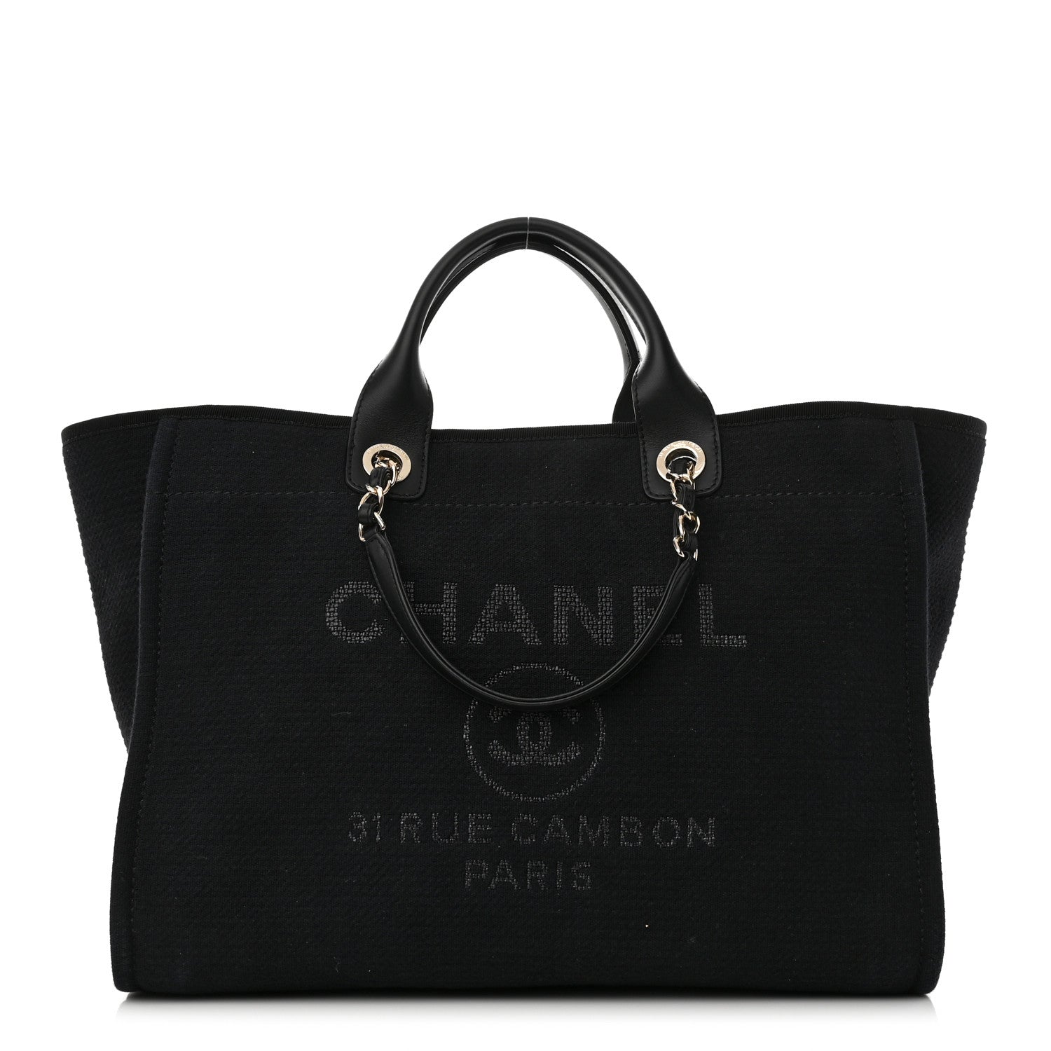 Chanel Mixed Fibers Medium Deauville Tote Black 3 of 11