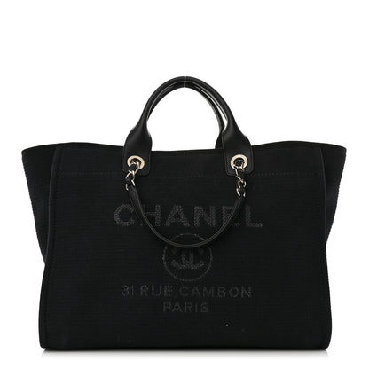 Chanel Mixed Fibers Medium Deauville Tote Black 3 of 11