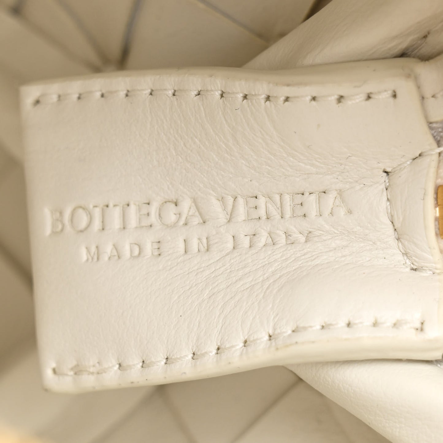 Nappa Intrecciato Candy Loop Camera Bag White