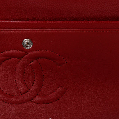 Chanel Caviar Quilted Medium Double Flap Red 11 of 12