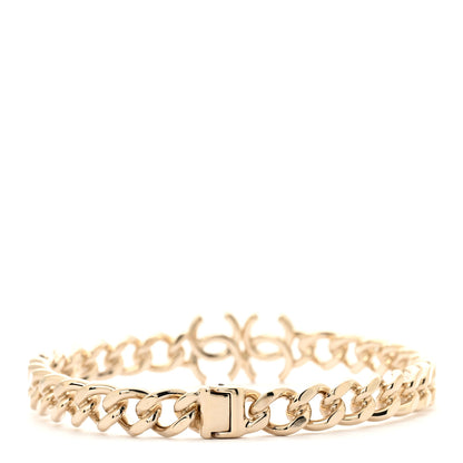 Chanel Metal CC Chain Link Choker Necklace M Gold 3 of 5