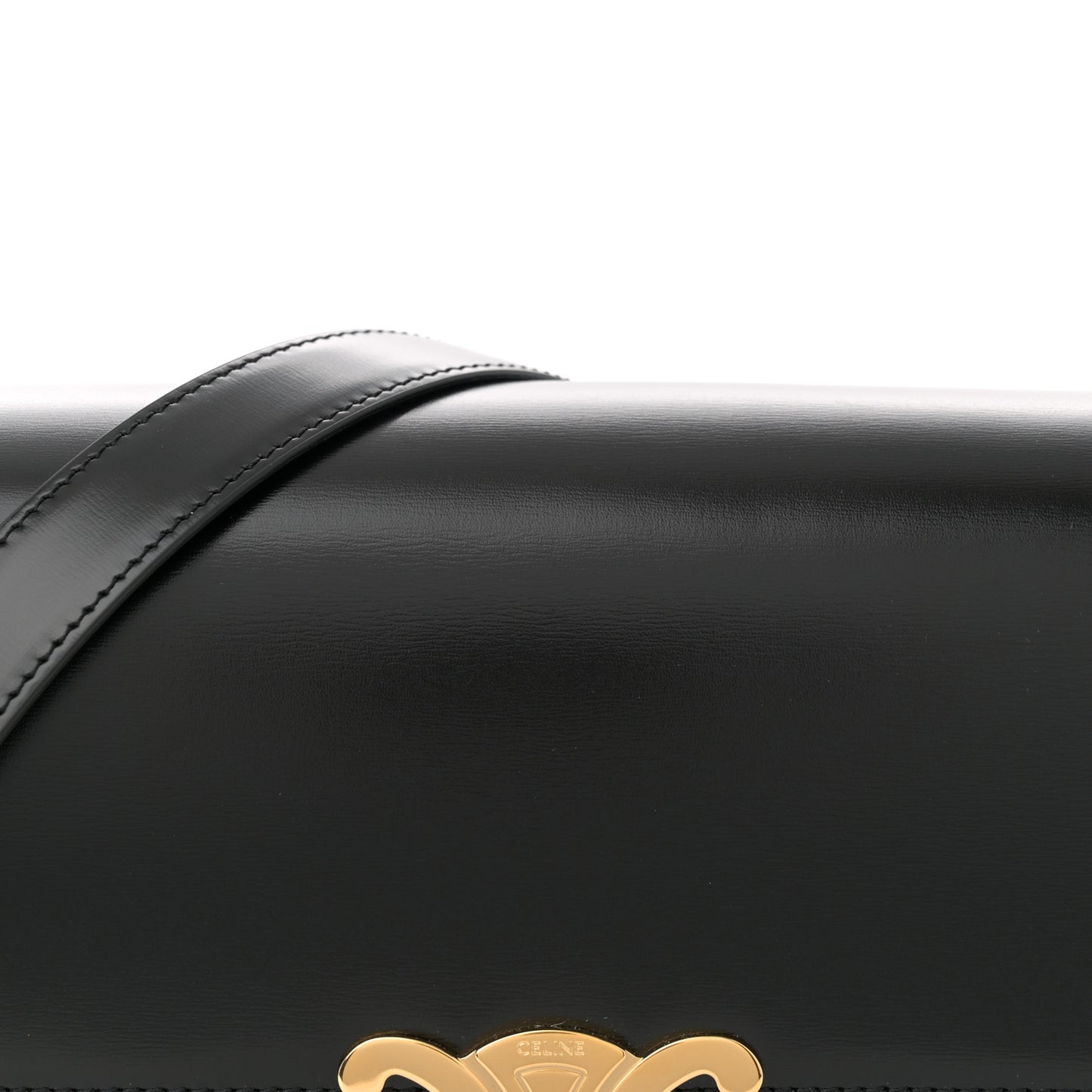 Shiny Calfskin Medium Triomphe Black