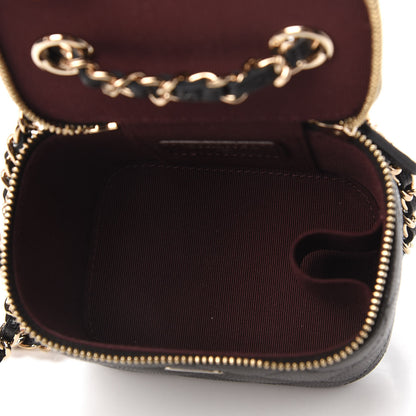 Chanel Caviar Quilted Mini Vanity Case With Chain Black 5 of 11