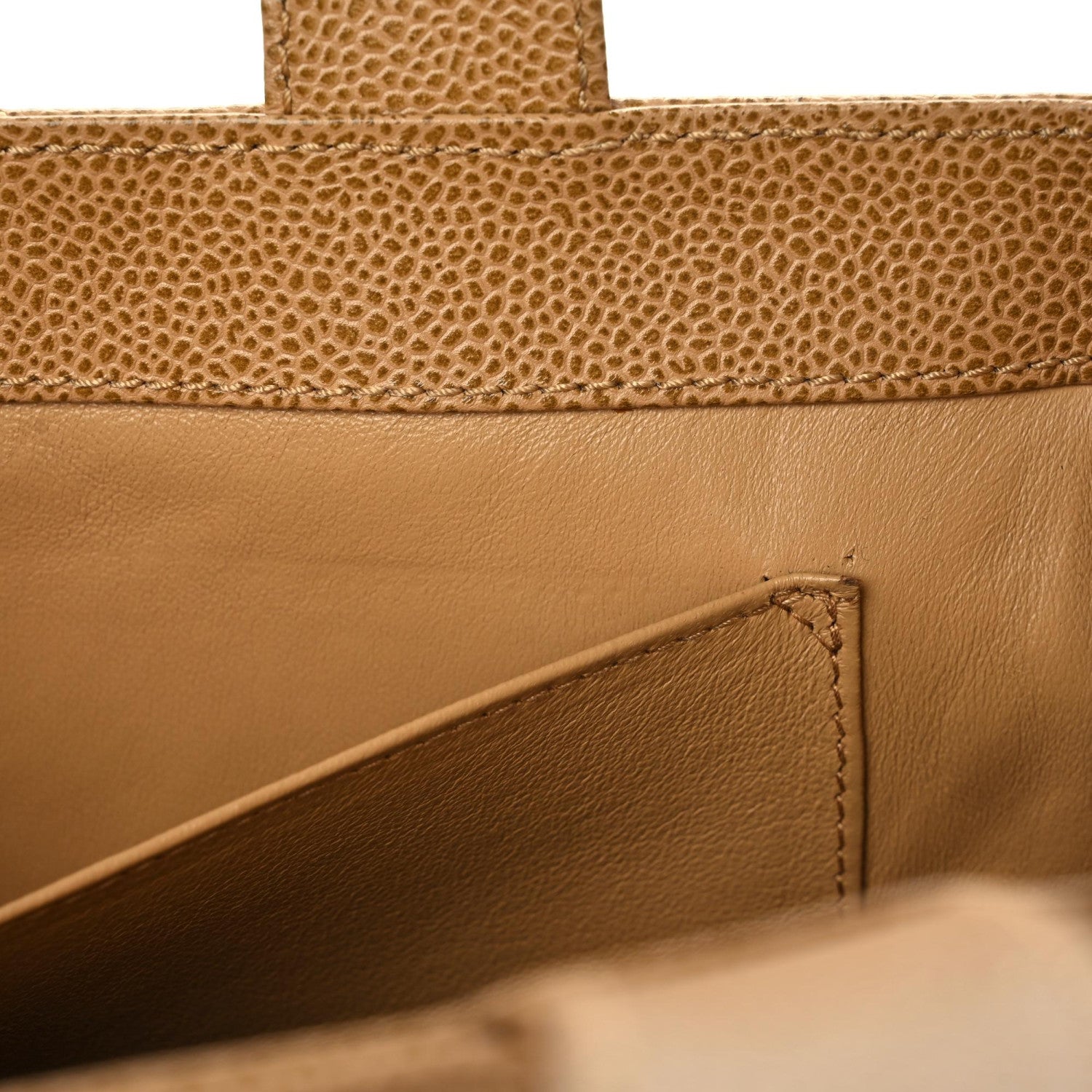 Chanel Caviar Quilted Shoulder Bag Beige 13 of 13