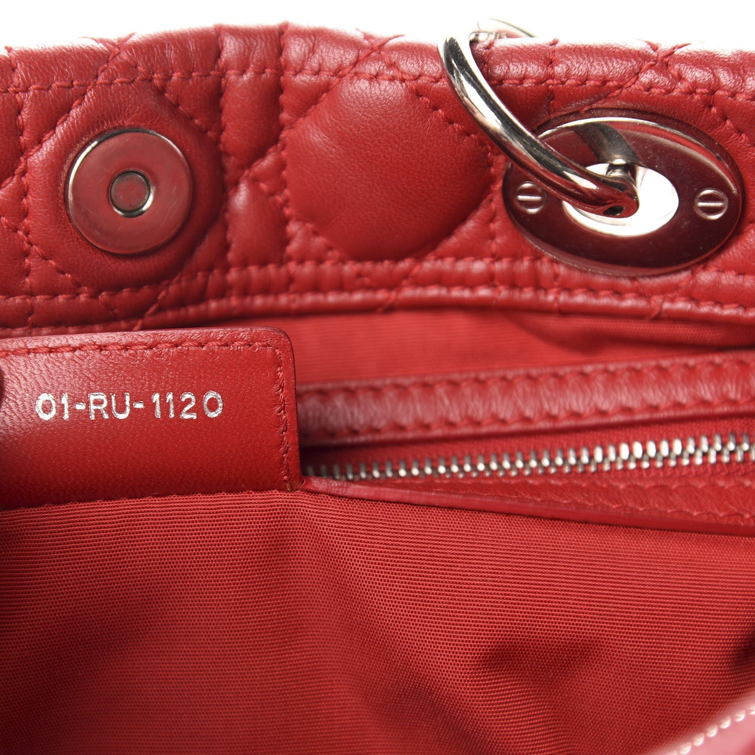Christian Dior Lambskin Cannage Large Dior Soft Shopping Tote Red 9 of 10