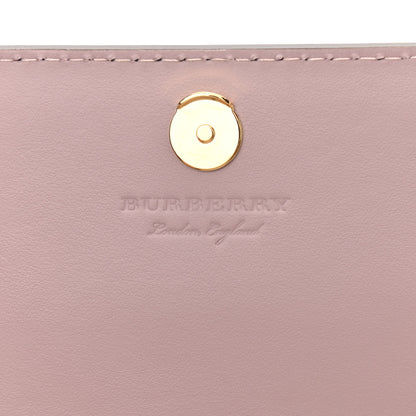 Burberry Grained Calfskin House Check Tartan Mix Hampshire Wallet On Chain Pink 6 of 10