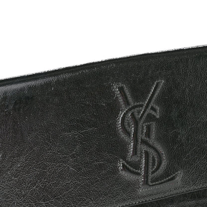 Saint Laurent Textured Patent Monogram Large Belle De Jour Clutch Black 11 of 17