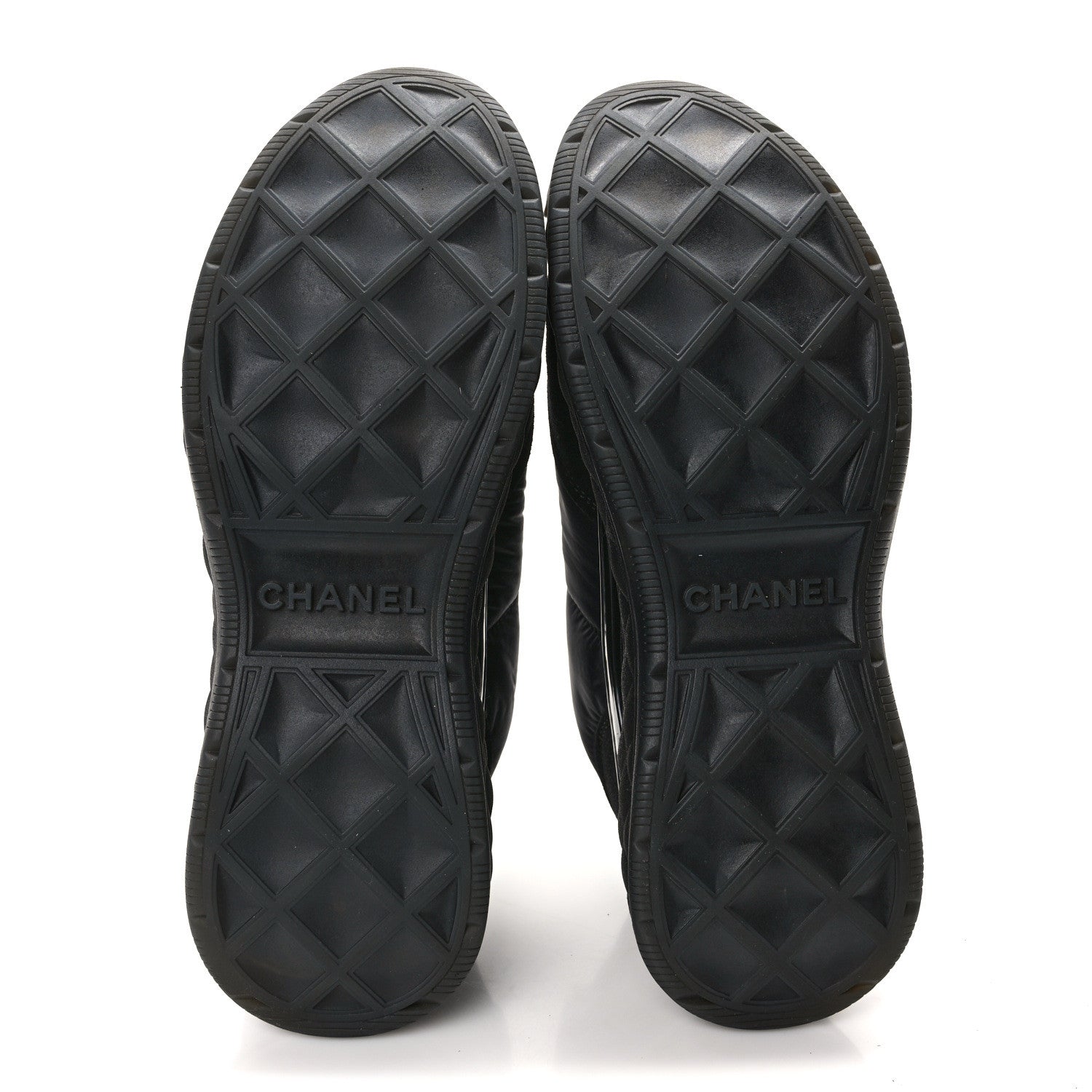 Chanel Nylon Suede Calfskin CC Sneakers 39.5 Black 5 of 9