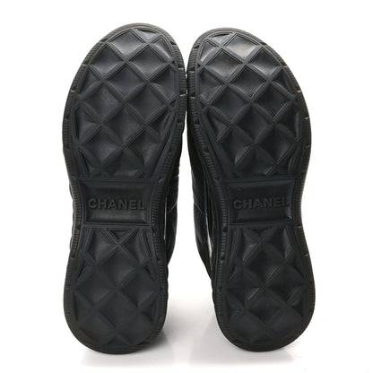 Chanel Nylon Suede Calfskin CC Sneakers 39.5 Black 5 of 9