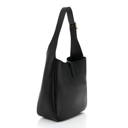 Saint Laurent Smooth Calfskin Small Le 5 A 7 Soft Hobo Black 3 of 9