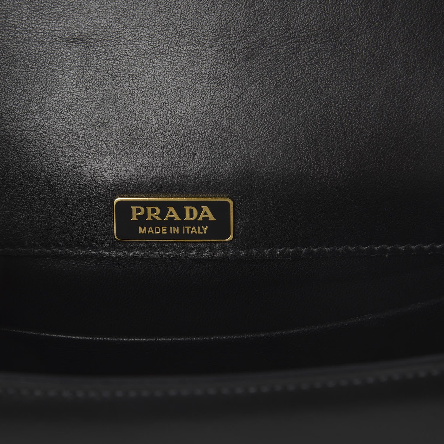 Prada City Calfskin Pionniere Saddle Bag Black White 7 of 7