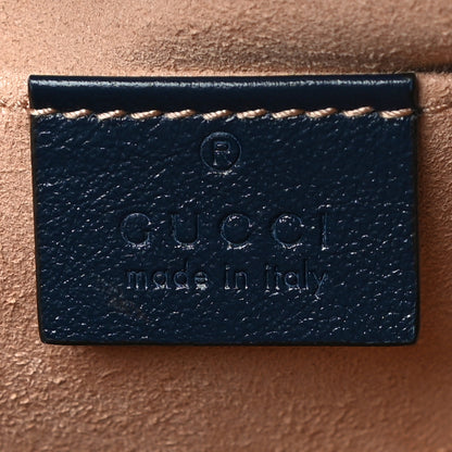 Gucci Vintage Effect Calfskin Matelasse Diagonal Small Torchon GG Marmont Chain Shoulder Bag Mystic White Blue Agata 7 of 13