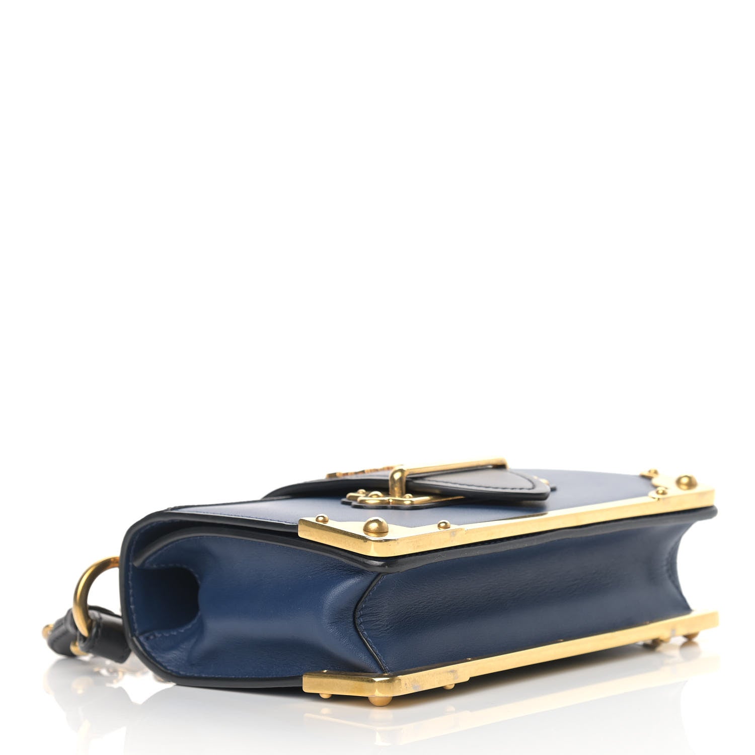 Prada City Calf Saffiano Cahier Bag Bluette Black 3 of 9