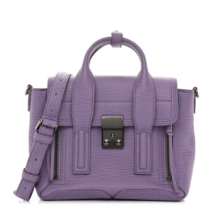 3.1 Phillip Lim Textured Calfskin Mini Pashli Satchel Violet 1 of 10