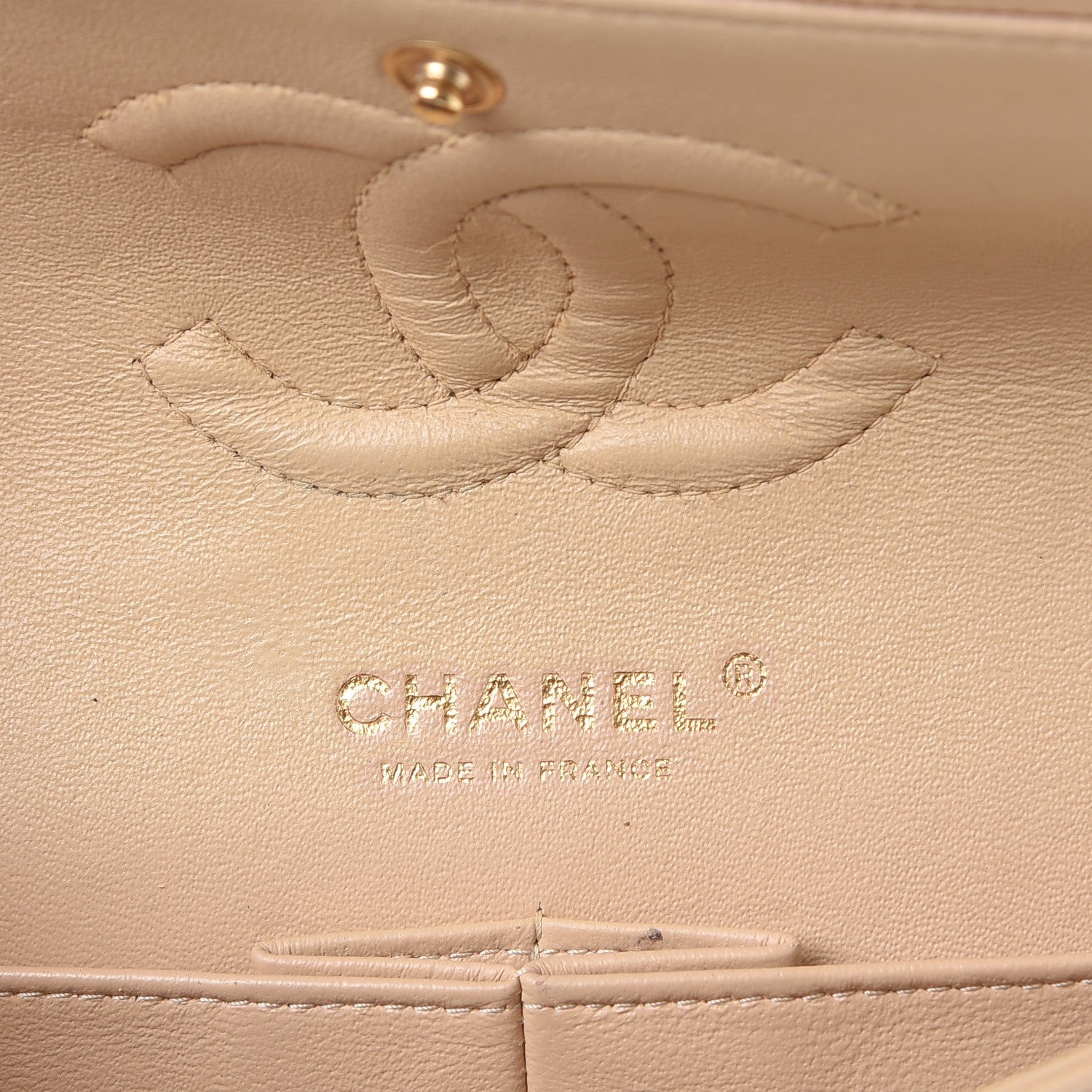 Chanel Caviar Quilted Medium Double Flap Beige Clair 6 of 8