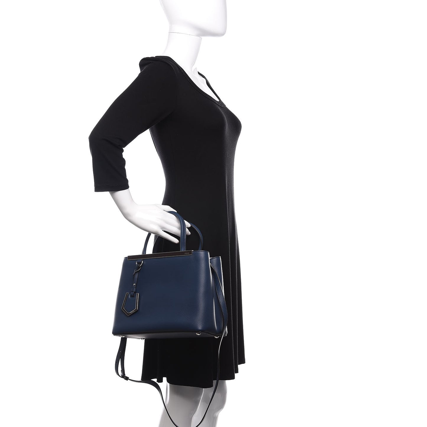 Vitello Dolce Century Petite 2Jours Tote Blue Rosa Doll