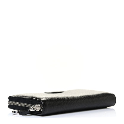 Gucci Pebbled Calfskin Zip Around Wallet Black 3 of 5
