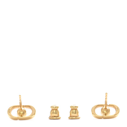 Christian Dior Pearl Petit CD Jolie Mini Stud Earrings Gold 3 of 5