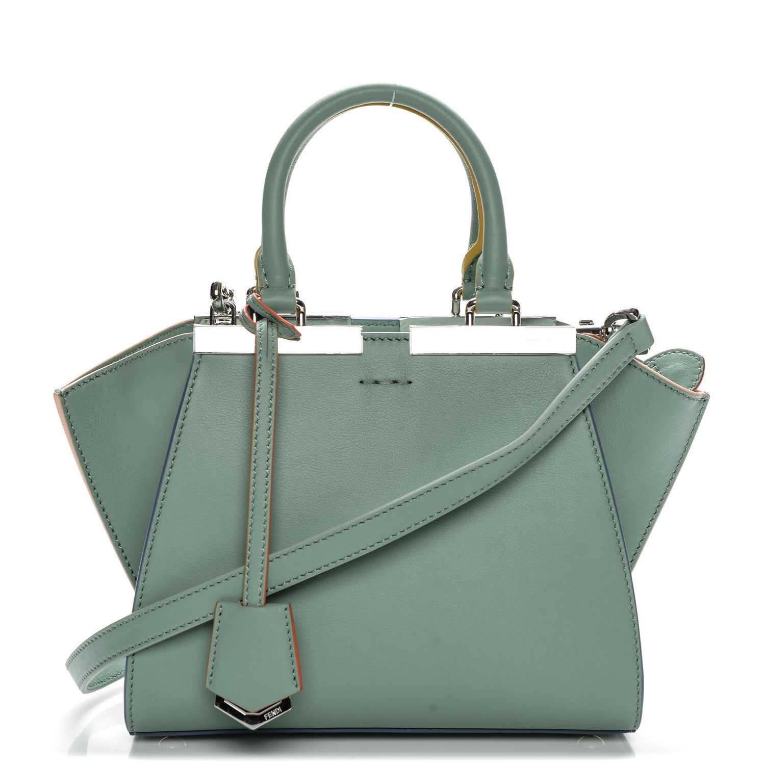 Fendi Vitello Dolce Mini 3jours Tote Menta 1 of 7