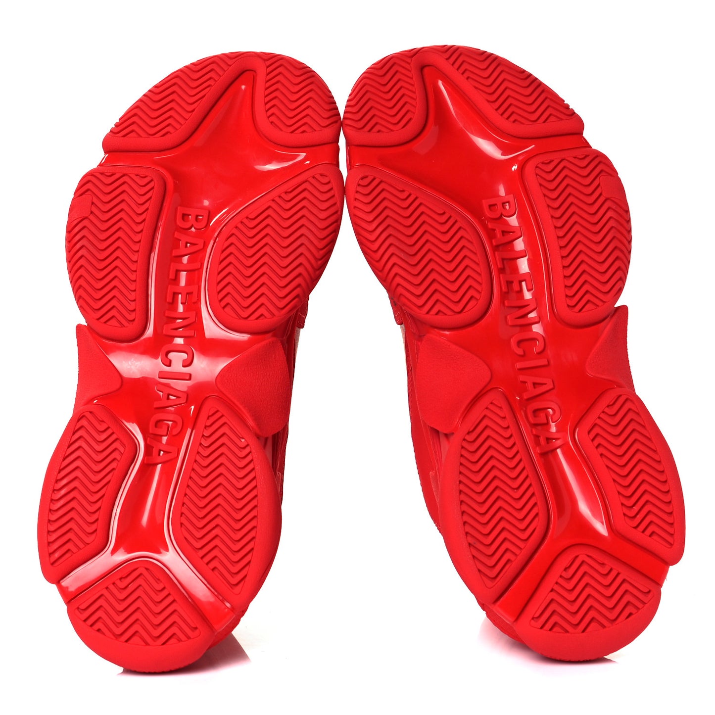 Technical Fabric Mesh Allover Logo Mens Triple S Sneakers 40 Red Black
