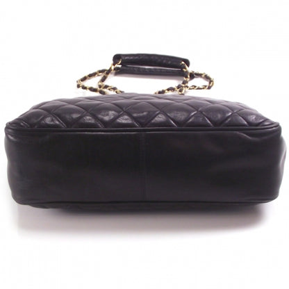 Chanel Leather Quilted Shoulder Tote Black 4 of 10