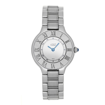 Cartier Stainless Steel 28mm Must De 21 Quartz Watch 1 of 5