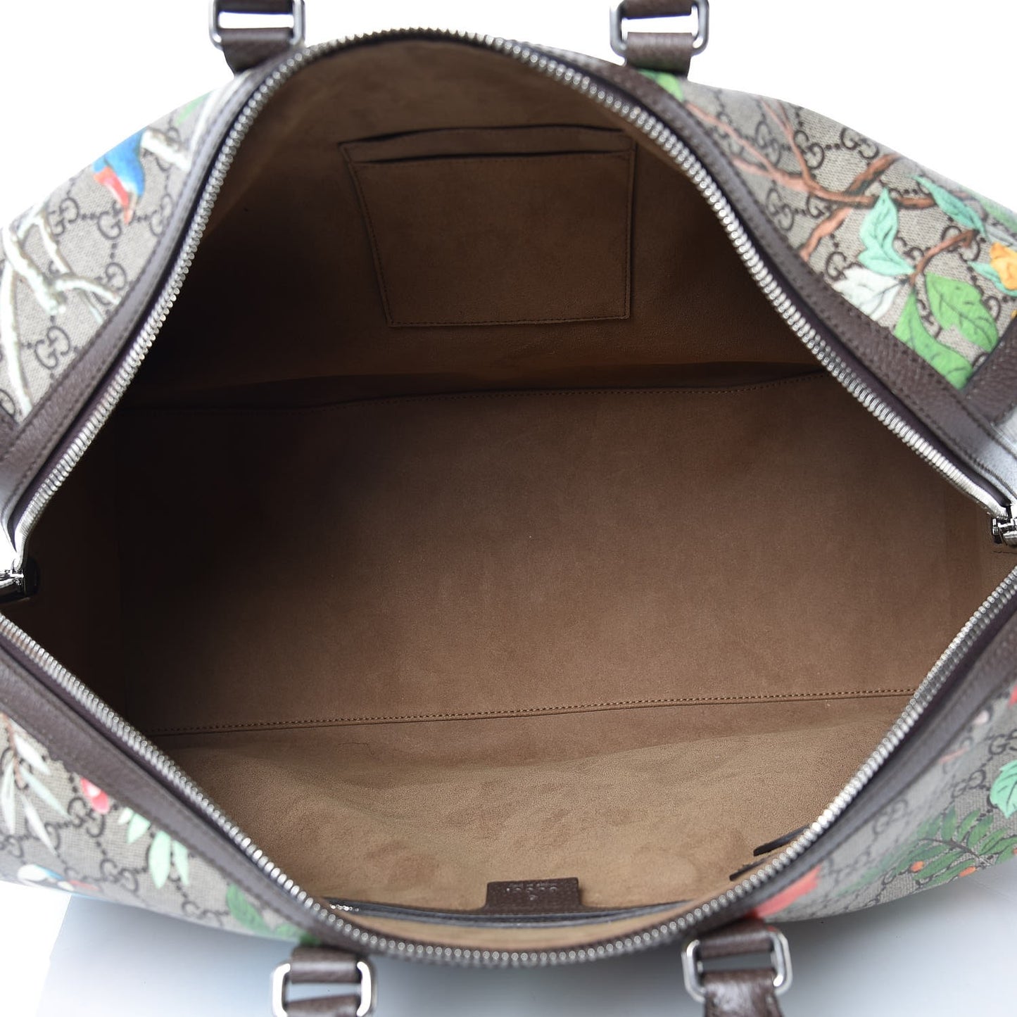 GG Supreme Monogram Tian Web Medium Duffle Beige Multicolor New Acero