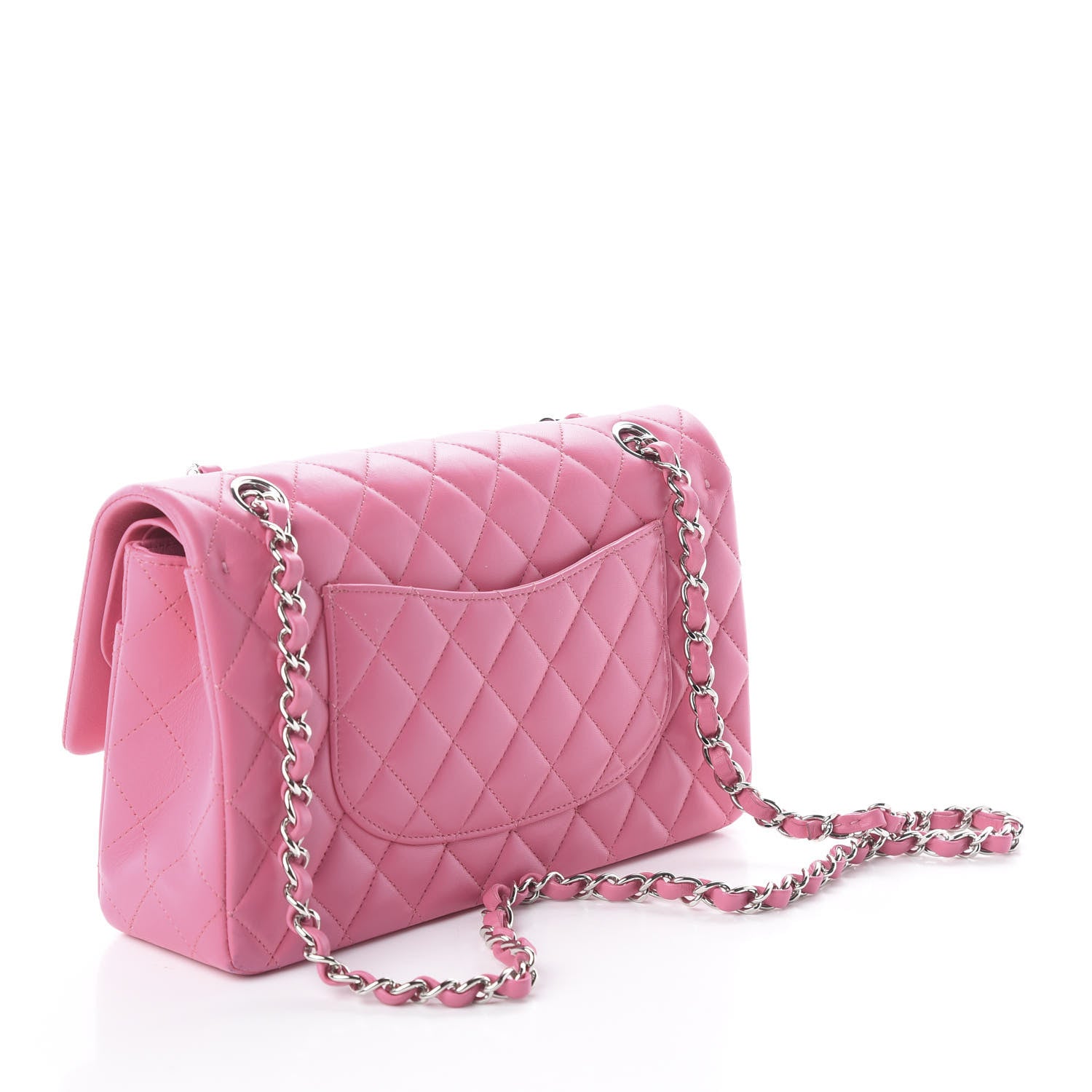 Chanel Lambskin Quilted Medium Double Flap Pink 2 of 8