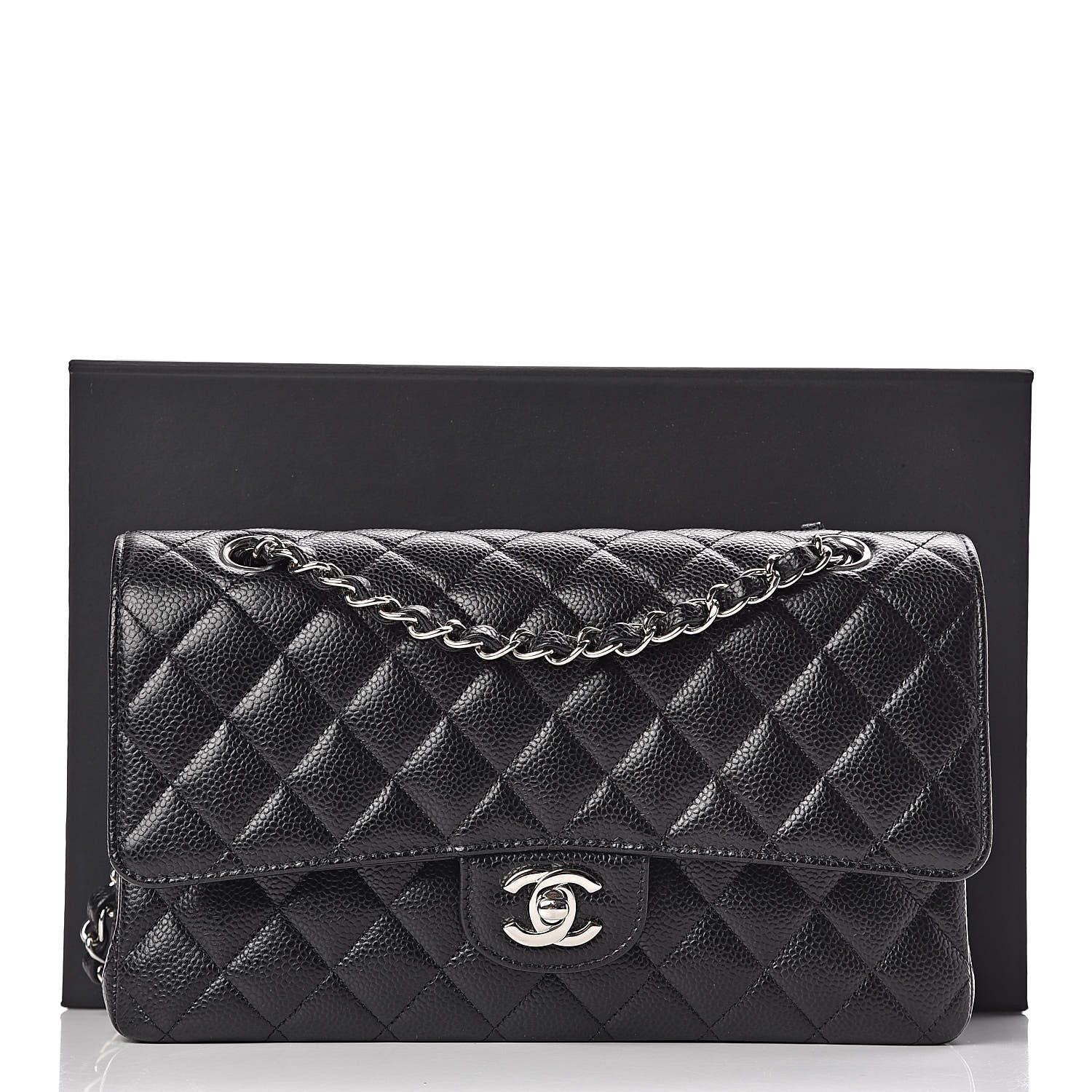 Chanel Caviar Quilted Medium Double Flap Black 11 of 11