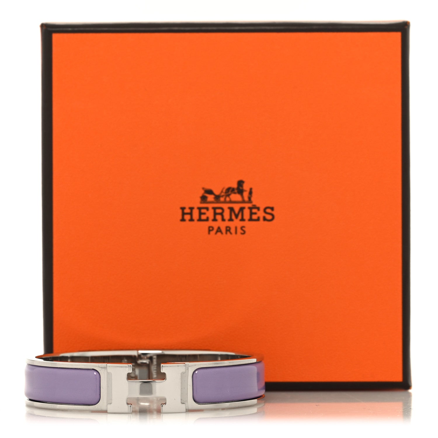 Hermes Enamel Narrow Clic Clac H Bracelet PM Lilas 6 of 6