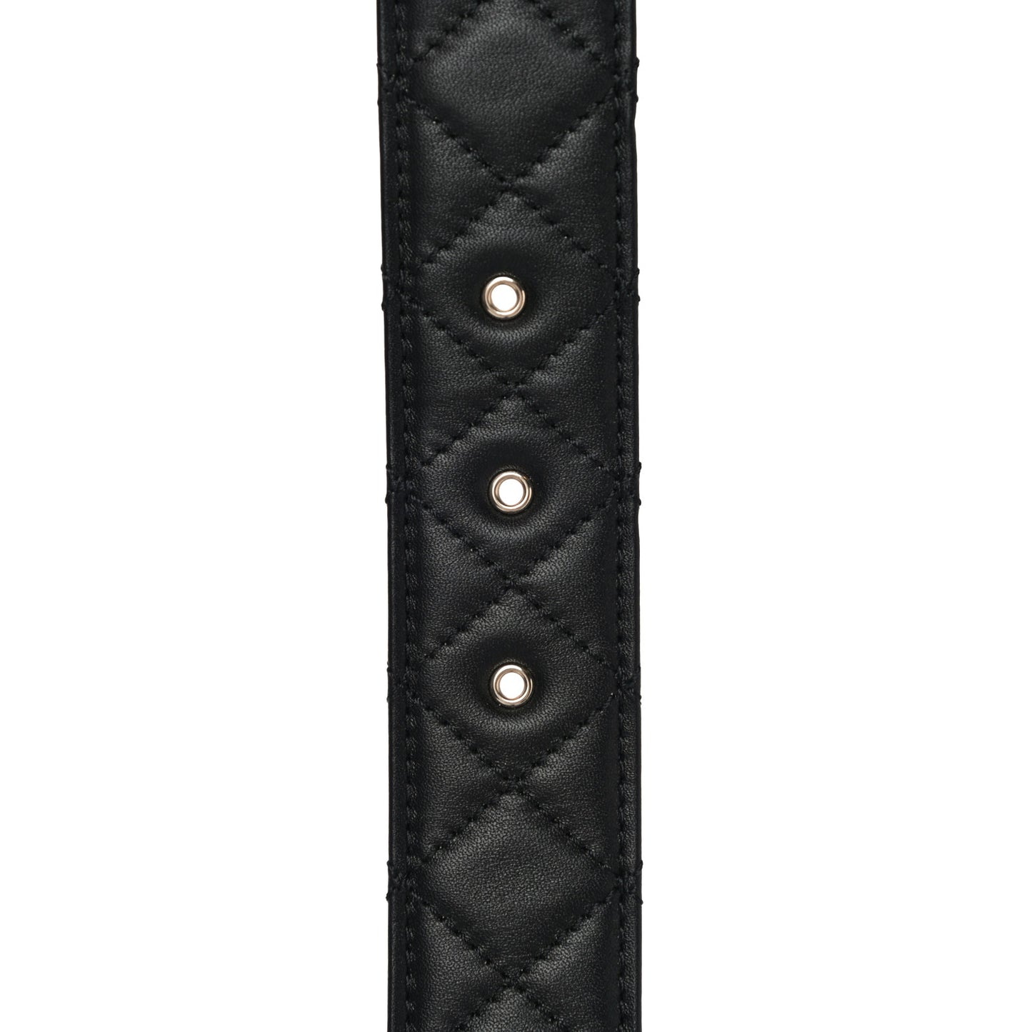 Lambskin Quilted CC Chain Belt 95 38 Black