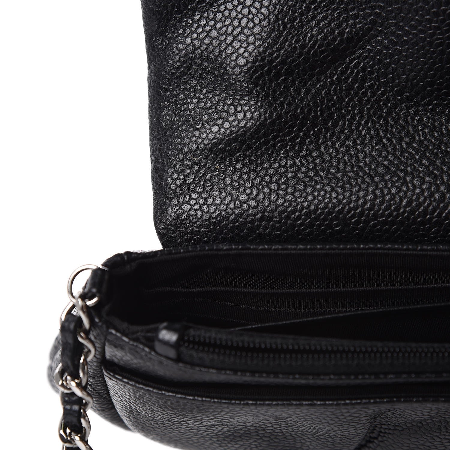 Chanel Caviar Half Moon Wallet On Chain WOC Black 11 of 12