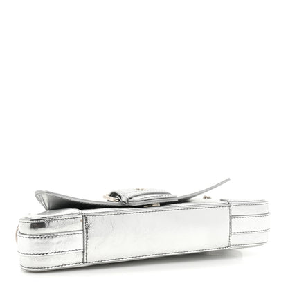 Balenciaga Smooth Metallic Calfskin Small Lindsay Shoulder Bag Silver 4 of 9