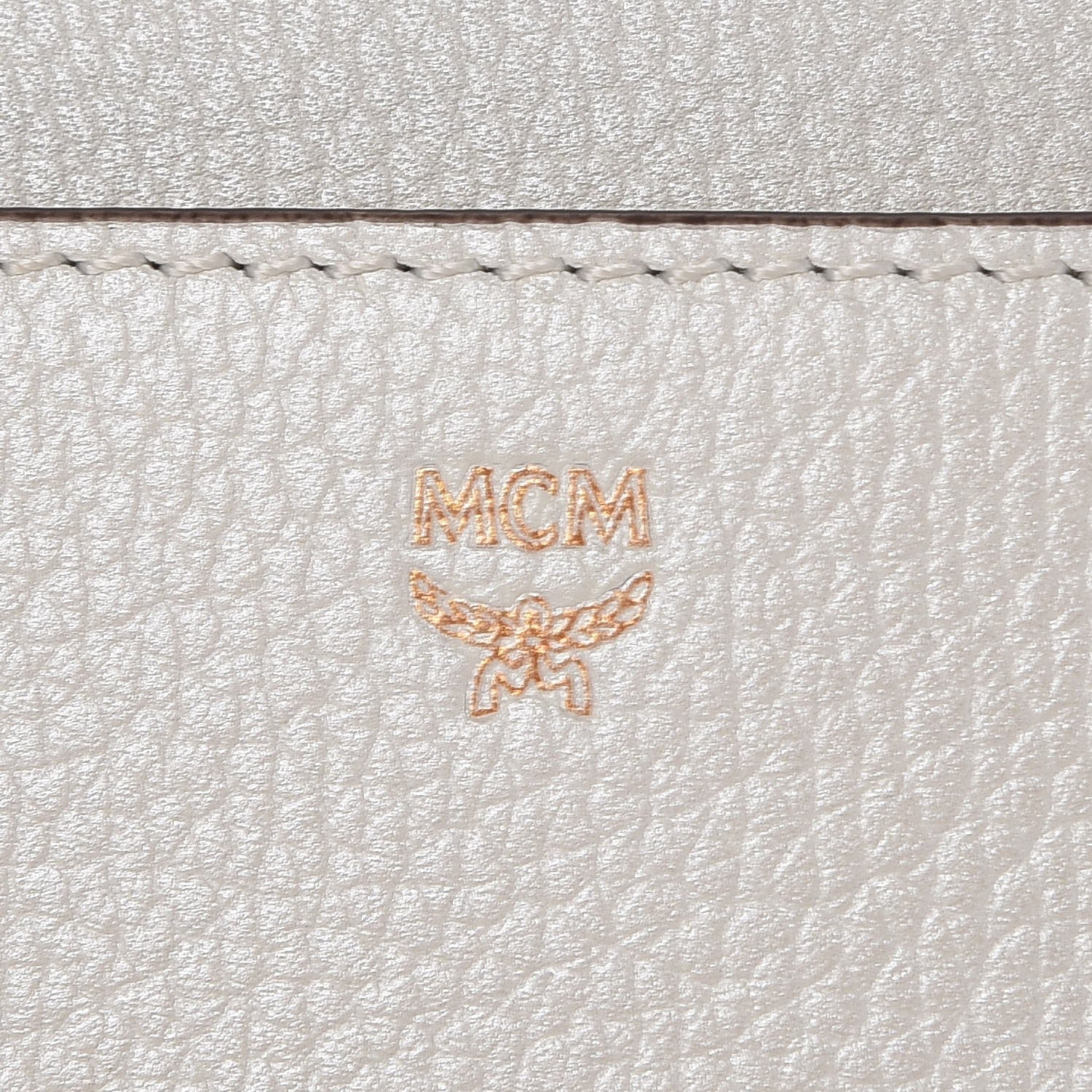 MCM Grained Calfskin Medium Milla Convertible Backpack White Flake 7 of 8