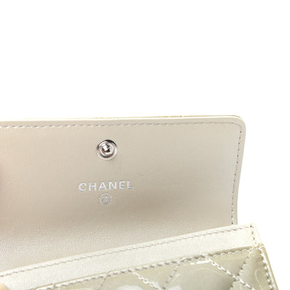 Chanel Patent Quilted Card Holder Light Gold 6 of 9