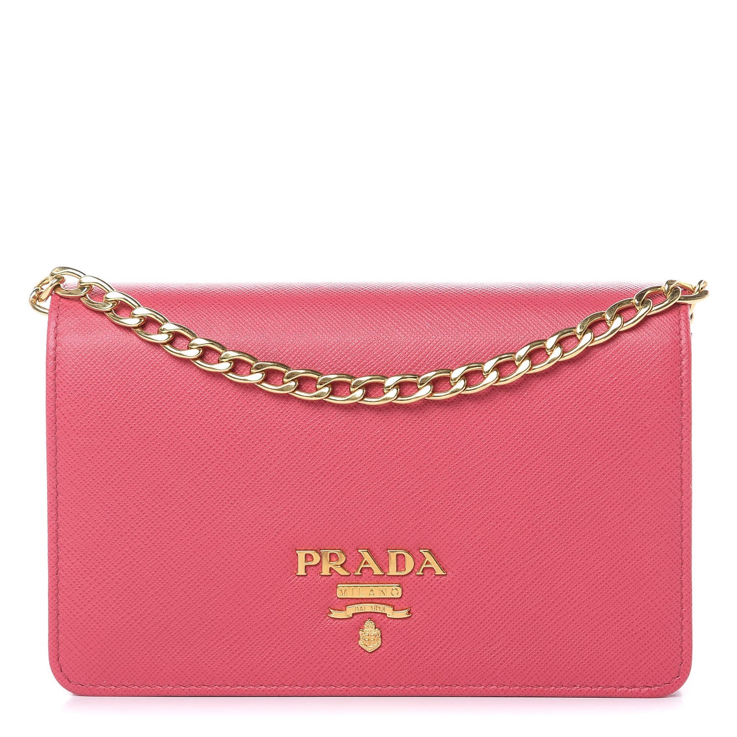 Saffiano Lux Chain Wallet Peonia