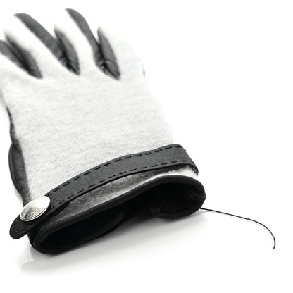 Hermes Cashmere Calfskin Helsinki Gloves 6.5 Black 4 of 5