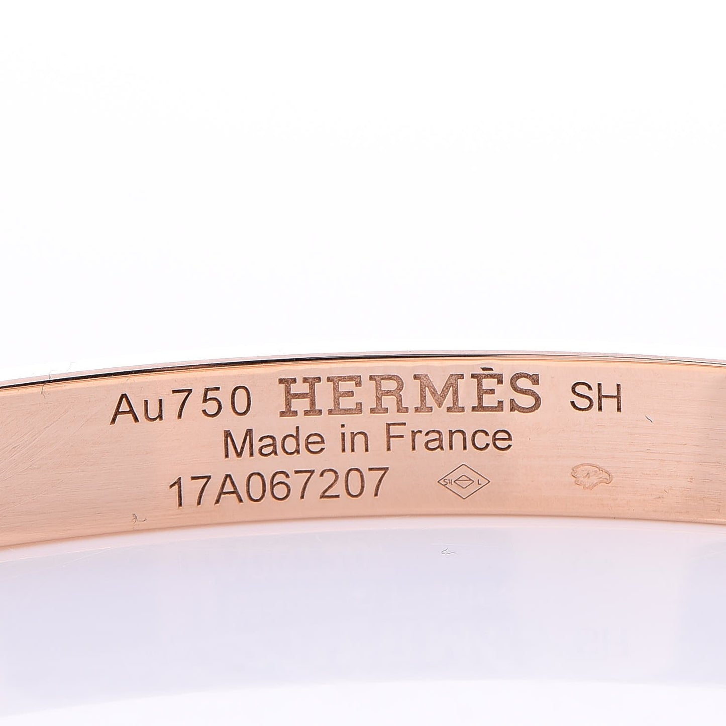 18K Rose Gold Diamond PM H D'Ancre Bracelet SH