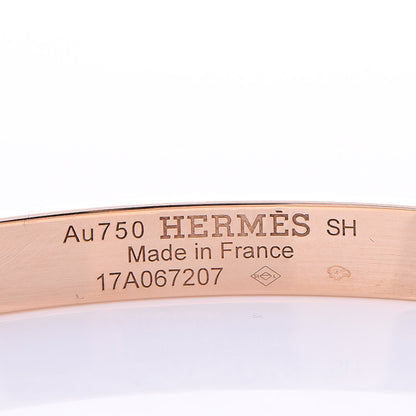 Hermes 18K Rose Gold Diamond PM H D'Ancre Bracelet SH 4 of 6