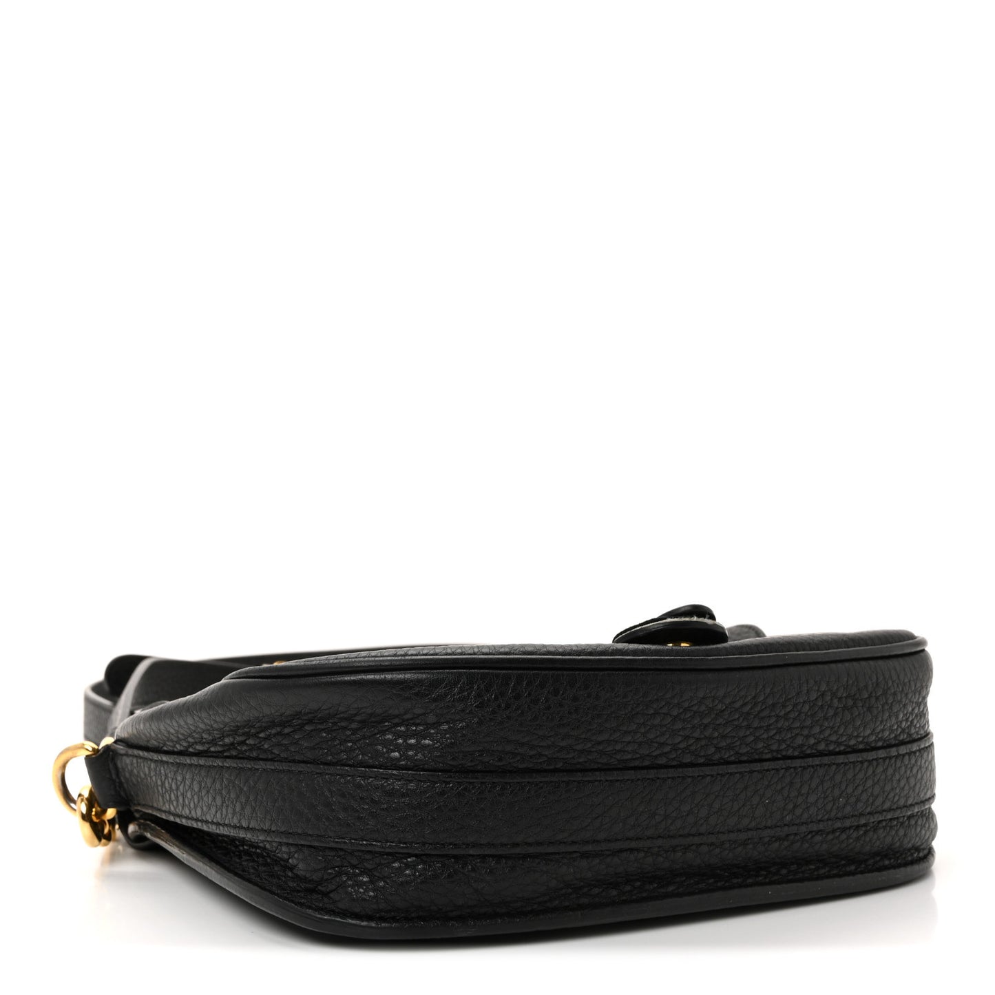 Grained Calfskin Medium Bobby Flap Black
