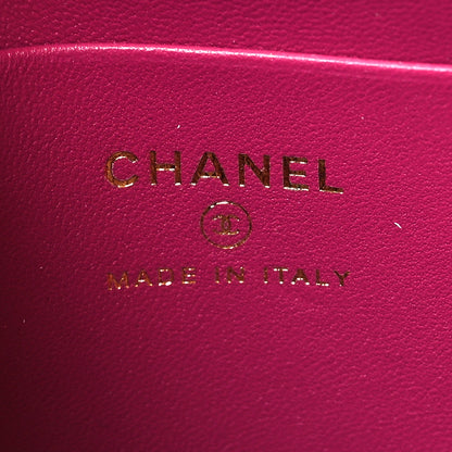 Chanel Tweed Quilted CC Mini Classic Backpack Fuchsia Navy 6 of 11