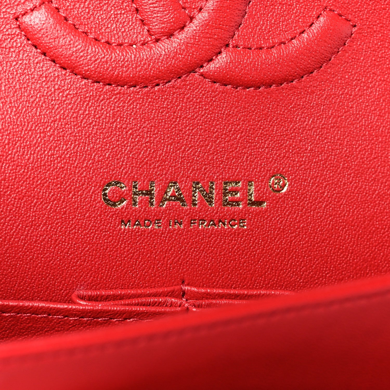 Chanel Lambskin Quilted Medium Double Flap Red 6 of 9