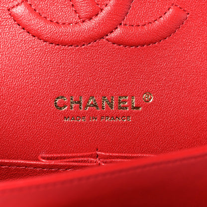 Chanel Lambskin Quilted Medium Double Flap Red 6 of 9