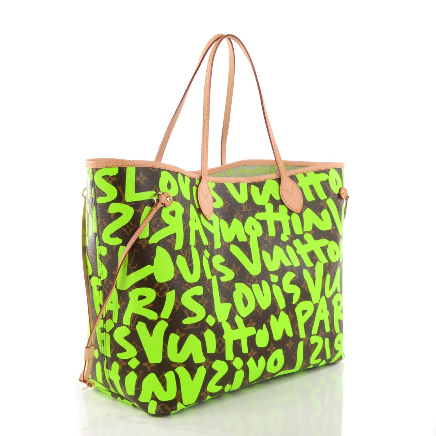Louis Vuitton Monogram Graffiti Neverfull GM Green 3 of 7