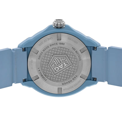 Tag Heuer Polylight Stainless Steel Rubber 38mm Formula 1 Solargraph Quartz Watch Light Blue WBY1163 4 of 5