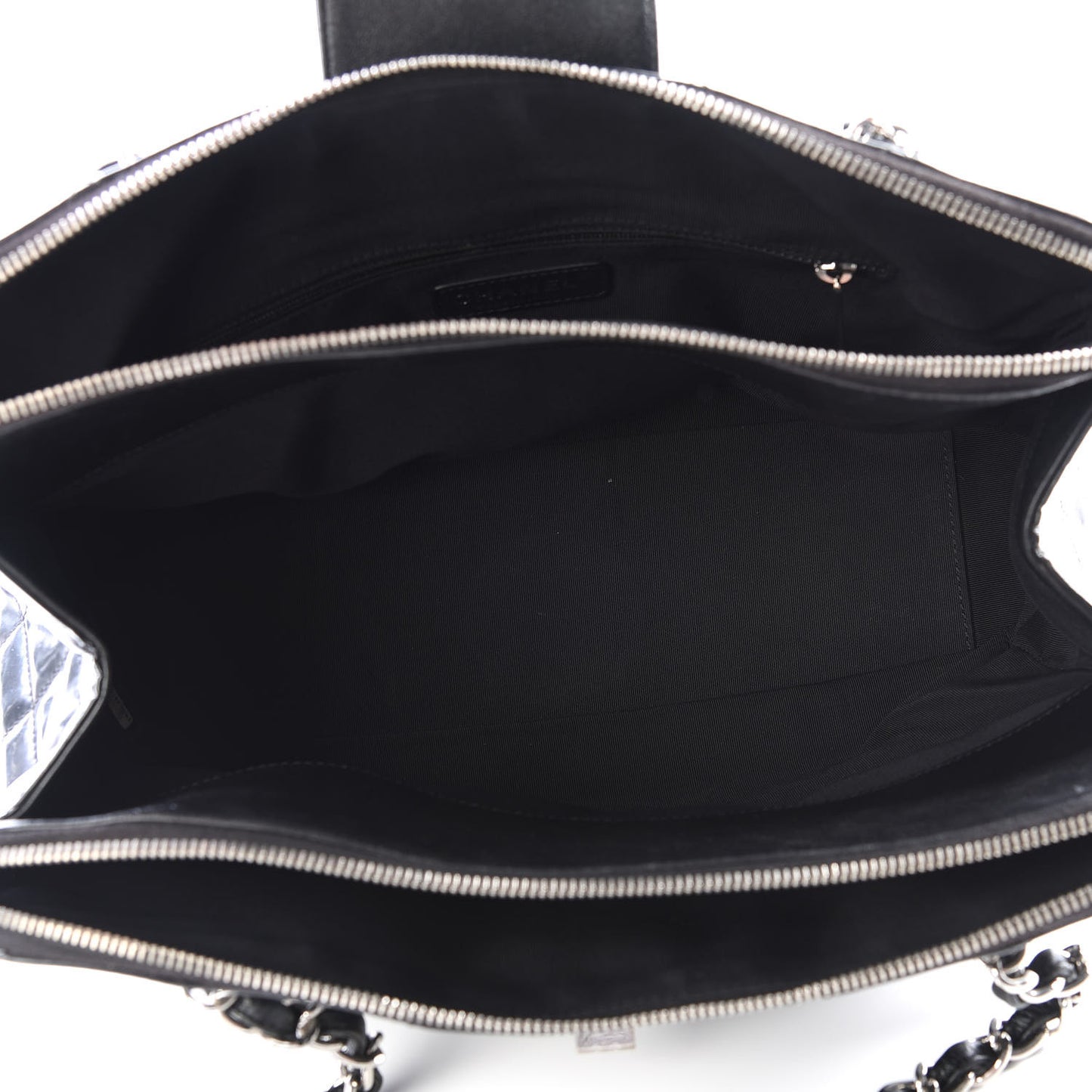 Vinyl Quilted Mademoiselle Tote Black