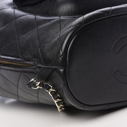 Chanel Sheepskin Caviar Quilted Daily Round Backpack Black 9 of 13