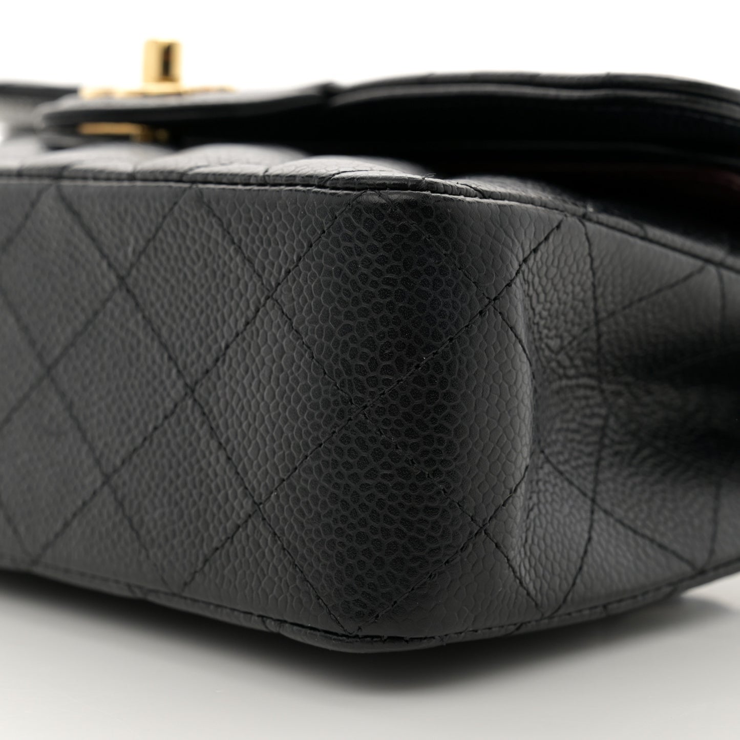 Caviar Quilted Small Double Flap Black