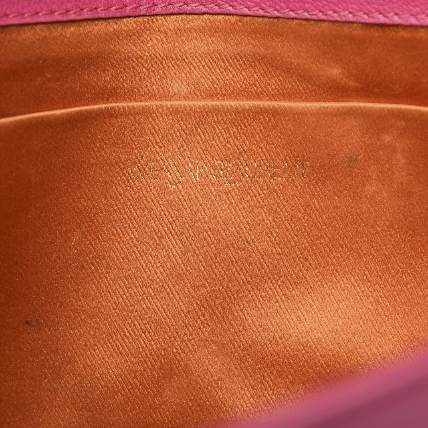Saint Laurent Goatskin Colorblock Belle De Jour Clutch Fuchsia 7 of 15
